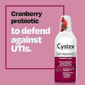 Cystex Urinary Tract Infection Support & Prevention - Cranberry Prebiotic Supplement with D-Mannose & Vitamin C for UTI Protection & Urinary Health Maintenance - 7.6 fl oz (Pack of 2) CystexBuy Supplements Australia
