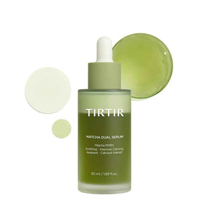 TIRTIR Matcha Dual PDRN Serum | Irritated Red Skin Relief & Glass Skin Glow with 20,000ppm Vegan Matcha PDRN, 5% Niacinamide, Hydrating Non-Sticky Korean Face Serum