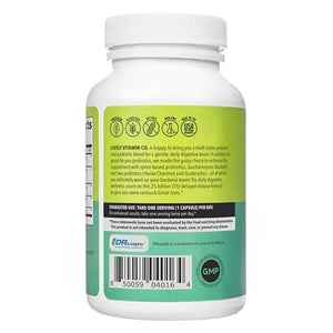 LIVELY VITAMIN CO. Great Guts Probiotic - 25 Billion CFU Probiotic - Balance Gut Microbiome, GI Tract, Inflammation, Indigestion, Reflux, Upset Stomach, & Diarrhea - 90 Caps LIVELY VITAMIN CO buy supplements Au