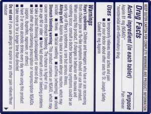 St. Joseph Aspirin Pain Reliever (NSAID) 81mg, Enteric Safety Coated, Adult Low Dose Regimen, 36 ct St. JosephBuy Supplements Australia