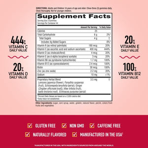 Airborne 400mg Vitamin C Gummies for Adults & Children, Immune Essentials Daily Immune Support Supplement with Vitamins C & E - Orchard Fruit Flavor, 132 Gummies (Pack of 2) AirborneBuy Supplements Australia