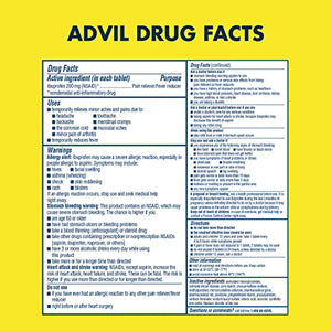 Advil Pain Reliever and Fever Reducer, Ibuprofen 200mg for Pain Relief - 300 Count, Advil PM Pain Reliever and Nighttime Sleep Aid, Ibuprofen for Pain Relief and Diphenhydramine Citrate - 2 Count AdvilBuy Supplements Australia