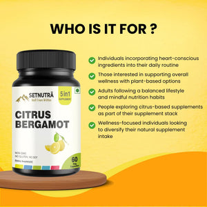 SETNUTRA Well From Within 5 in 1 Citrus Bergamot Supplement with Black Chokeberry Olive Leaf Niacin & Black Pepper | Heart Health Support Antioxidant Boost | Non GMO Gluten Free Capsules (60 Count) SETNUTRA Well From Within buy supplements Au