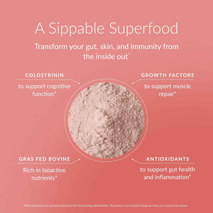 BEAM Unflavored Colostrum Powder I Grass-Fed Pure Whole Bovine Colostrum for Gut Health, Bloating & Immune Support I Non-GMO Recovery Supplement I 3g per Serving I Third-Party Tested I 30 Servings