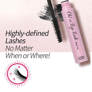 ETUDE Oh M'Eye Lash Black Tint Mascara – Natural Glossy Effect with Long Lasting Strong Curl System, Volume Enhancing, Smudge-Free, Improved fixation and water resistance, Korean Makeup, Kbeauty ETUDEBuy Supplements Australia