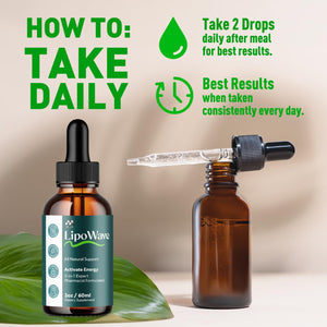(2 Pack) Lipowave Drops, Official LipoWave Drops with All Natural Ingredients, Advanced Overall Health and Wellness Vitamin Supplement Formula for Maximum Strength Multivitamin Support (60 Servings) MJO buy supplements Au