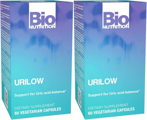 Bio Nutrition 2 Pack Urilow 60 Vegetarian Capsules | Natural Support for Urinary Health | Promotes a Healthy Uric Acid Balance Bio NutritionBuy Supplements Australia