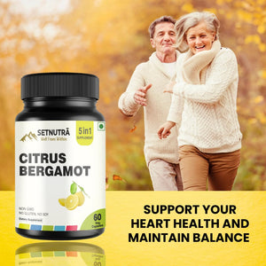 SETNUTRA Well From Within 5 in 1 Citrus Bergamot Supplement with Black Chokeberry Olive Leaf Niacin & Black Pepper | Heart Health Support Antioxidant Boost | Non GMO Gluten Free Capsules (60 Count) SETNUTRA Well From Within buy supplements Au