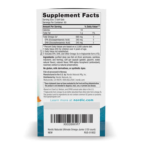 Nordic Naturals Ultimate Omega Jr., Strawberry - 120 Mini Soft Gels - 680 Total Omega-3s with EPA & DHA - Brain Health, Mood, Learning - Non-GMO - 60 Servings Nordic NaturalsBuy Supplements Australia