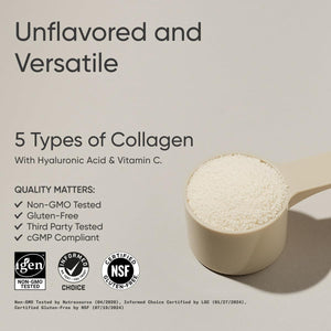Sports Research Multi Collagen Protein Powder (Type I, II, III, V, X) with Hyaluronic Acid + Vitamin C | 5 Types of Food Based Collagen, 30 Servings (Unflavored) Sports Research buy supplements Au