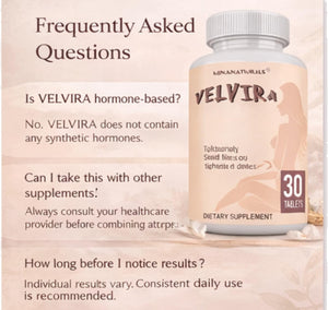 MINANATURALS VELVIRA Feminine Wellness Support Supplement for Women Herbal Rejuvenation Formula with Vitamins, Amino Acids & Collagen 30 Tablets MINANATURALS buy supplements Au