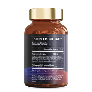 Totaria Magnesium Complex 700mg 12 in 1 Magnesium Supplement with Glycinate Citrate Malate Oxide Taurate Aspartate Orotate Magnesium Relaxation,Muscle,Heart Support, Vegan 120 Capsules Totaria buy supplements Au
