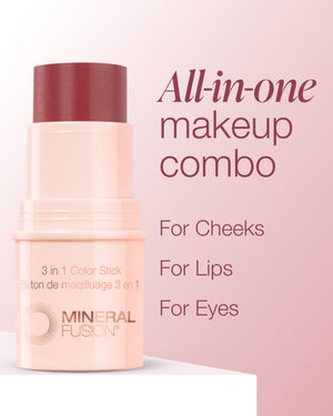 supplement productsMineral Fusion 3-in-1 Color Stick - Hydrating Tinted Cream Blush for Cheeks, Lip and Eye - Natural Multi Use Makeup (Berry Glow) - JerryCherryUSA
