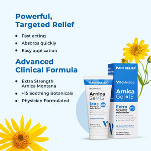 VitaMedica Arnica Gel Plus 15 Healing Plant Compounds, Extra Strength Formula for Bruising, All-Natural Plant-Based Topical Gel VitaMedicaBuy Supplements Australia