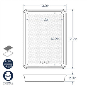 Nordic Ware Naturals High Sided Half Sheet Pan with Multi-Purpose Oven and Cooling Rack Nordic WareBuy Supplements Australia