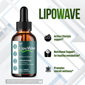 (2 Pack) Lipowave Drops, Official LipoWave Drops with All Natural Ingredients, Advanced Overall Health and Wellness Vitamin Supplement Formula for Maximum Strength Multivitamin Support (60 Servings) MJO buy supplements Au