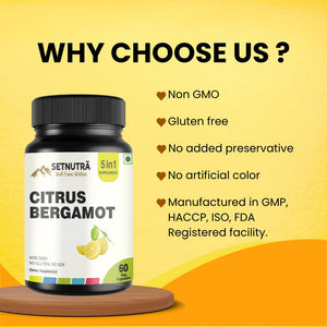 SETNUTRA Well From Within 5 in 1 Citrus Bergamot Supplement with Black Chokeberry Olive Leaf Niacin & Black Pepper | Heart Health Support Antioxidant Boost | Non GMO Gluten Free Capsules (60 Count) SETNUTRA Well From Within buy supplements Au