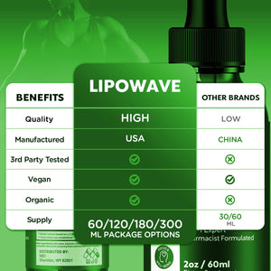 (2 Pack) Lipowave Drops, Official LipoWave Drops with All Natural Ingredients, Advanced Overall Health and Wellness Vitamin Supplement Formula for Maximum Strength Multivitamin Support (60 Servings) MJO buy supplements Au