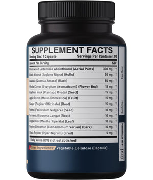DEDICAD 12in1 Wormwood Black Walnut Clove Capsules - Immune, and Mood Support - 3 Month Supply - 90 Vegan Capsules DEDICADBuy Supplements Australia
