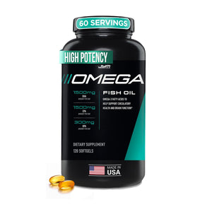 JYM Supplement Science Omega JYM Fish Oil 2800mg, High Potency Omega 3, EPA, DHA, DPA for Brain, Heart, & Joint Support 120 Soft Gels JYM Supplement Science buy supplements Au