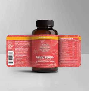 Primal Harvest Women+, Woman's Multivitamin Vitamin A, Vitamin C, Vitamin D and E, Vitamin B12, B6, Biotin, Zinc Supplements,1 Pack 60 Capsules Primal Harvest