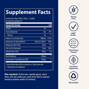 Trace Minerals Immunity+ - Liquid Supplement for Healthy Body & Immune Support - Elderberry Multivitamin - Formulated with Ionic Trace Minerals - Sugar-Free - Mixed Berry - 30 fl oz (30 Servings) Trace MineralsBuy Supplements Australia
