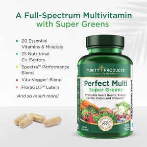 Purity Products Perfect Multi Super Greens Dietary Supplement Health Nutrition, 120 count Purity ProductsBuy Supplements Australia
