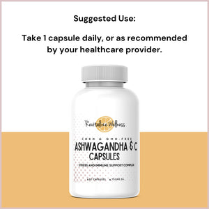 Revitalize Wellness Ashwagandha + Vitamin C Capsules | Stress and Immune Support Complex | with 550 mg Ashwagandha and 200 mg Vitamin C per Serving | 30 Servings Revitalize WellnessBuy Supplements Australia