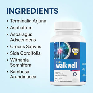 Royal Bee Walkwell Capsules β 60 Capsules β Supports Joint Pain & Inflammation Relief Β· Useful in Osteoarthritis Β· Promotes Flexibility & Mobility Β· Clinically Studied Herbal Ingredients GenericBuy Supplements Australia