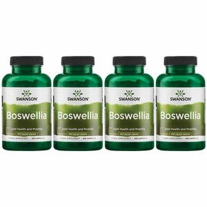 Swanson Boswellia - Herbal Supplement Promoting Joint Support - Ayurvedic Herb for Joint Flexibility & Mobility Support - Made with Boswellia Serrata Resin - (100 Capsules) (4 Pack) SwansonBuy Supplements Australia