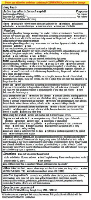 HealthA2Z® Dual Action Pain Relief | Acetaminophen 250mg & Ibuprofen (NSAID) 125mg | Contains Two Medicines | Relief from Headache, Fever & Backache (150 Caplets) HealthA2ZBuy Supplements Australia