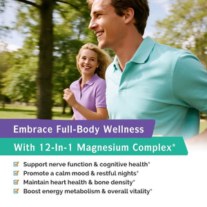 Innate Vitality 12-in-1 Magnesium Complex, 500 mg Elemental Mag, with Magnesium Glycinate Malate Taurate Aspartate & More, Non-GMO, for Nerves, Sleep, Heart, Energy, 120 Veg Caps Innate Vitality buy supplements Au