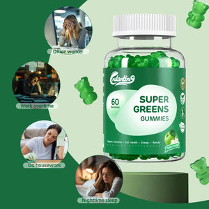 Multivitamin Super Greens Gummies - Daily Vegan Gummy Vitamins for Women, Apple Flavor | Organic Blend with Vitamin C, Turmeric, Zinc, Immune Support, Energy Booster, Metabolism | 60 Count CNDANTINGBuy Supplements Australia