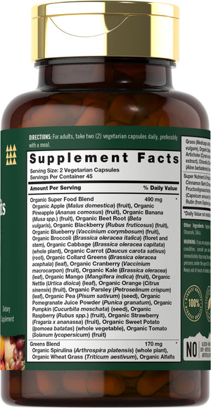 Tahoe Nutritionals Super Fruits and Veggies Capsules | 90 Count | Vegetarian, Non-GMO and Gluten Free Supplement Tahoe NutritionalsBuy Supplements Australia