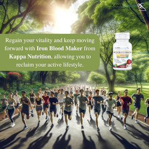 KAPPA NUTRITION Iron 26mg, Vitamin C & Orange 150mg, Folate 667mcg DFE, Vitamin B12, Beetroot, Brewers Yeast, Broccoli & MCT Oil 9 in 1 Advanced Complex (60 Capsules) KAPPA NUTRITIONBuy Supplements Australia
