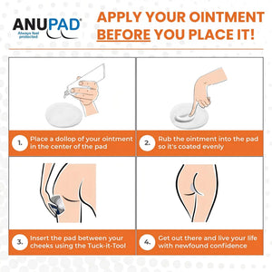 Butts Are Messy - Control The Mess. ANUPAD Premium Absorbent Pads. Confidently Handle Bowel Leakage, Bleeding Hemorrhoids, And The Mess Hemorrhoid Ointments Make. ANUPADBuy Supplements Australia