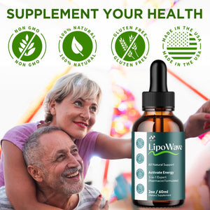 (2 Pack) Lipowave Drops, Official LipoWave Drops with All Natural Ingredients, Advanced Overall Health and Wellness Vitamin Supplement Formula for Maximum Strength Multivitamin Support (60 Servings) MJO buy supplements Au