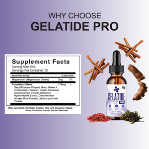 BLUE VIBE Gelatide Liquid Drops, Gela Tide Advanced Maximum Strength Overall Health & Wellness Support Supplement, Gelatide Premium Daily Health and Overall Energy Formula (2oz / 60ml) BLUE VIBEBuy Supplements Australia