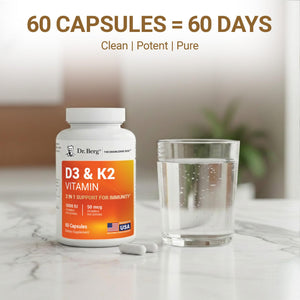 Dr. Berg Vitamin D3 & K2 5,000 IU + MK-7 β 60 Capsules β Immune, Bone & Heart Support* Supplement w/Magnesium, Zinc, B6 β 4X Lab-Tested β No Fillers β Non-GMO, cGMP, Formulated in USA Dr. Berg NutritionalsBuy Supplements Australia