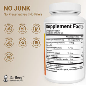 Dr. Berg Vitamin D3 & K2 5,000 IU + MK-7 β 60 Capsules β Immune, Bone & Heart Support* Supplement w/Magnesium, Zinc, B6 β 4X Lab-Tested β No Fillers β Non-GMO, cGMP, Formulated in USA Dr. Berg NutritionalsBuy Supplements Australia