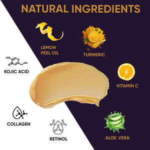 VALITIC Vitamin C & Turmeric Clay Mask - Dark Spot Corrector with Kojic Acid, Hyaluronic Acid & Retinol - Skin Care Routine for Minimizing Pores & Blackheads