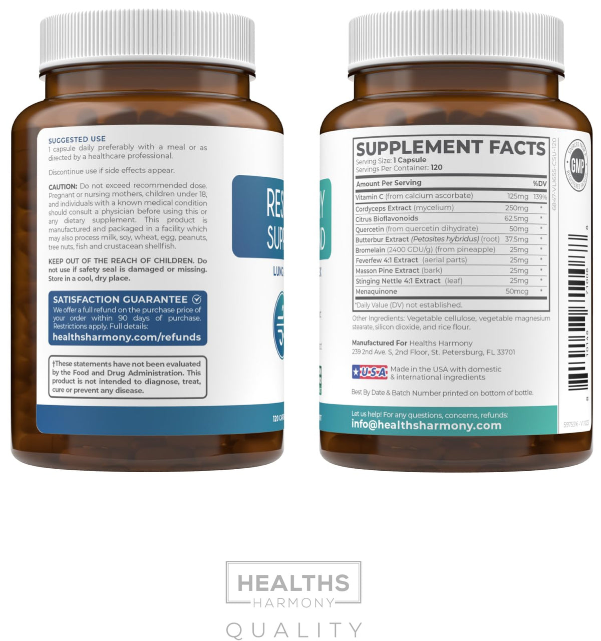 Respiratory Lung Health Supplement - Invigorating Lung Support Supplement Helps Support Clear Airways Mucus Removal and Seasonal or Year Round Detox - Vegan Herbal Non-GMO Formula (2 Months Supply)
