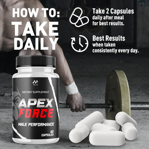 Apex Force Capsules, Official ApexForce Supplement Pills with All Natural Ingredients, Apex Force Maximum Strength Support with Premium Vitamins for Advanced Health & Overall Wellness (60 Capsules) MJOBuy Supplements Australia