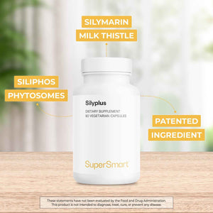 Supersmart - Silyplus 360mg per Day (Patented) - with Silymarin Milk Thistle Supplement - Siliphos Phytosomes | Non-GMO & Gluten Free - 90 Vegetarian Capsules
