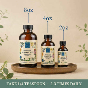 Wise Woman Herbals Hawthorn Botanical Syrup, Alcohol-Free Hawthorn Berry Solid Extract 4:1, Promotes Healthy Circulation, Antioxidant Protection, Herbal Cardiovascular Support, 4 Fl Oz
