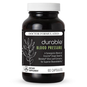 Durable Blood Pressure – Benolea Olive Leaf & Enovita Grape Seed Extract – Healthy Circulation, Nitric Oxide & Artery Support – Doctor Formulated, Vegan, Non-GMO, Made in USA (60 Capsules) DurableBuy Supplements Australia