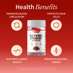 Snap Supplements Nitric Oxide Beet Root Gummies Supplement with Organic Beets - Energy & Circulation Support, 60 Sugar-Free Gummies (30 Servings, 1 Month Supply), Peach Snap Supplements buy supplements Au