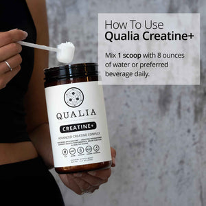 Qualia Creatine | Advanced Creatine Complex | 2 Sources + Magnesium | Optimized Absorption | Muscle Performance, Brain Function, & Healthy Aging (30 Servings)
