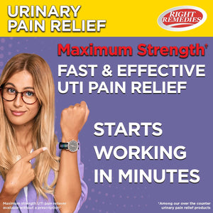 RIGHT REMEDIES Urinary Pain Relief Phenazopyridine HCl 99.5mg Tablets | Maximum Strength OTC for Fast Relief of UTI Pain, Burning and Bladder discomfort | Generic AZO Maximum Strength (72 Count) RIGHT REMEDIESBuy Supplements Australia