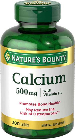 Nature’s Bounty Calcium Plus 400 IU Vitamin D3, Immune Support & Bone Health, 300 Tablets